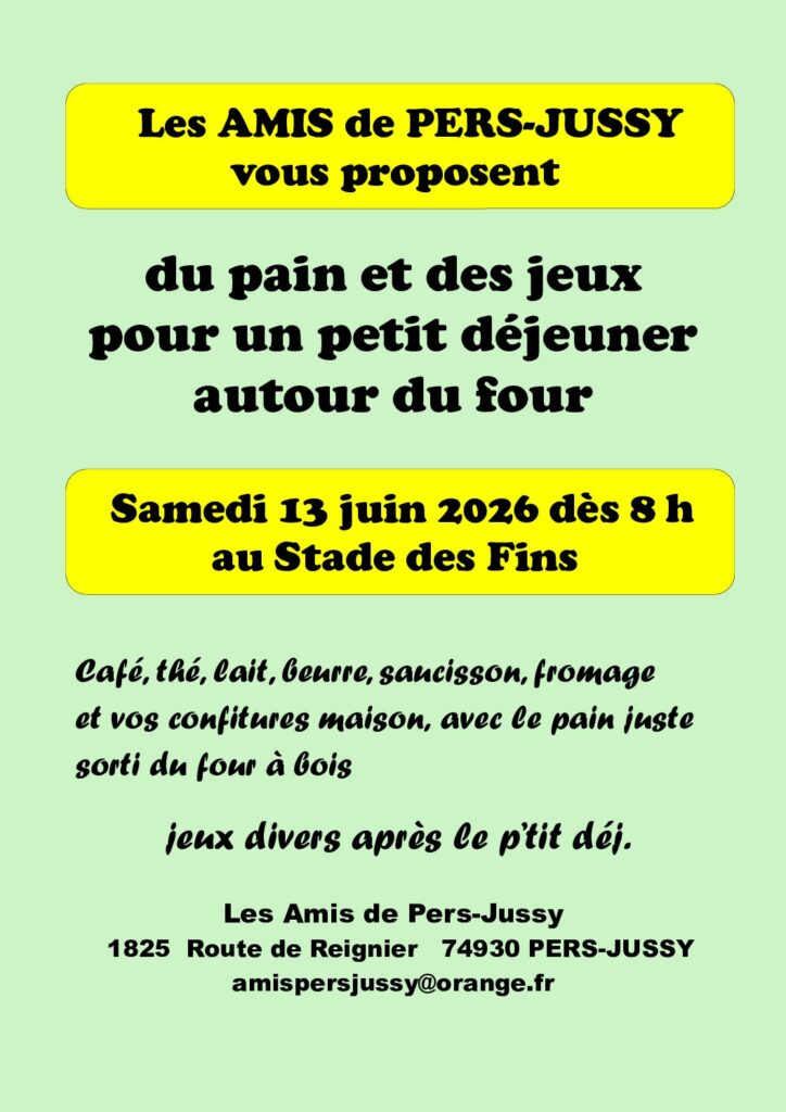 Un petit déjeuner autour du four