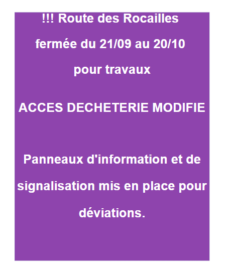 Info travaux